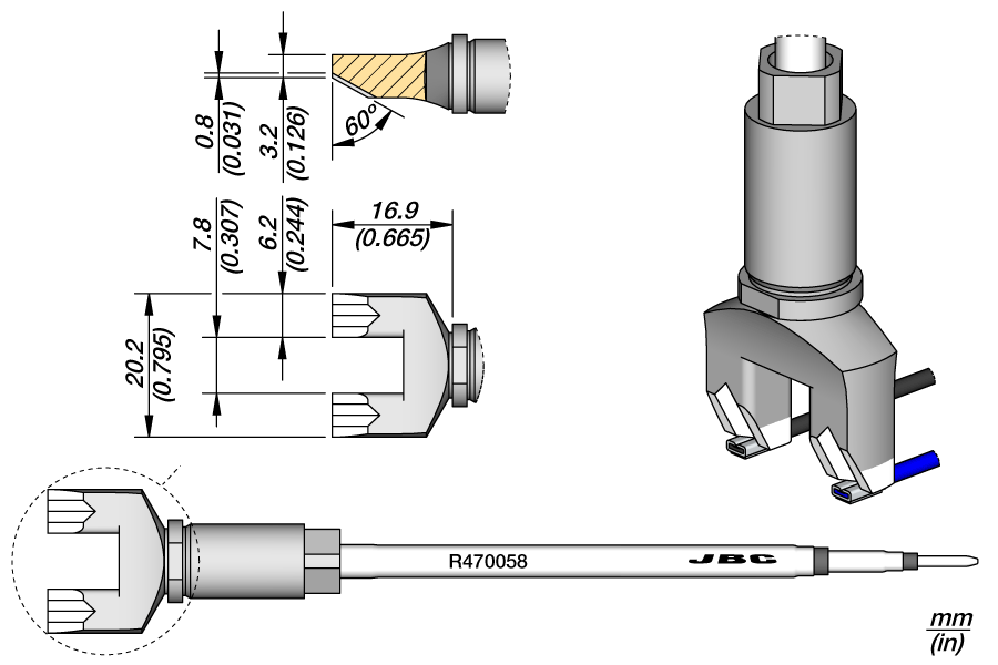 R470058 - Faston Terminal Cartridge 20.2 mm